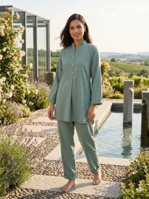 2 piece crepe co ard set