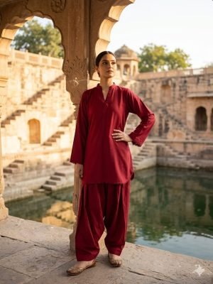 Royal Crepe Classic Kurta Farshi Shalwar Set